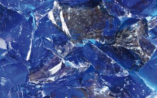 Üvegtörmelék, Áfonya-kék, gabion töltőanyag